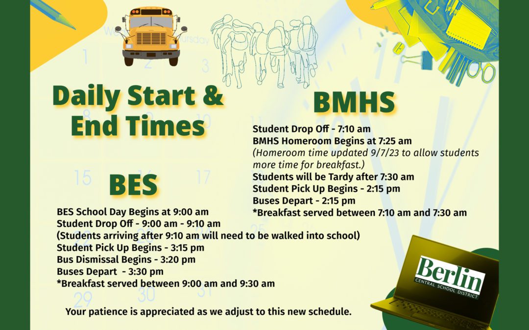 IMPORTANT BACK TO SCHOOL INFORMATION!