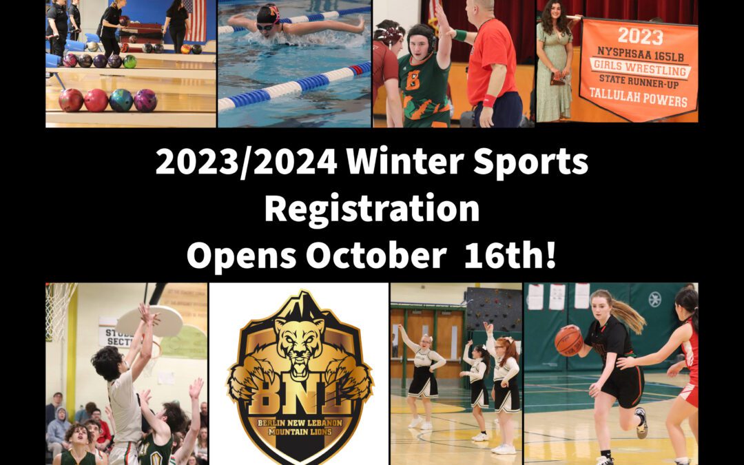 Winter 2023/2024 Sports Registration Open