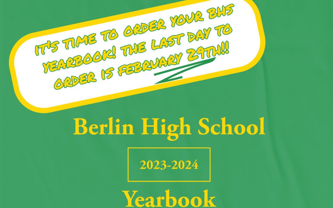 BHS Yearbook Orders Due By 2/29!
